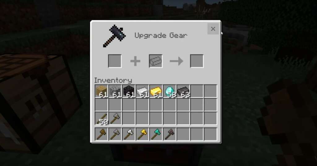 how to make an axe in minecraft